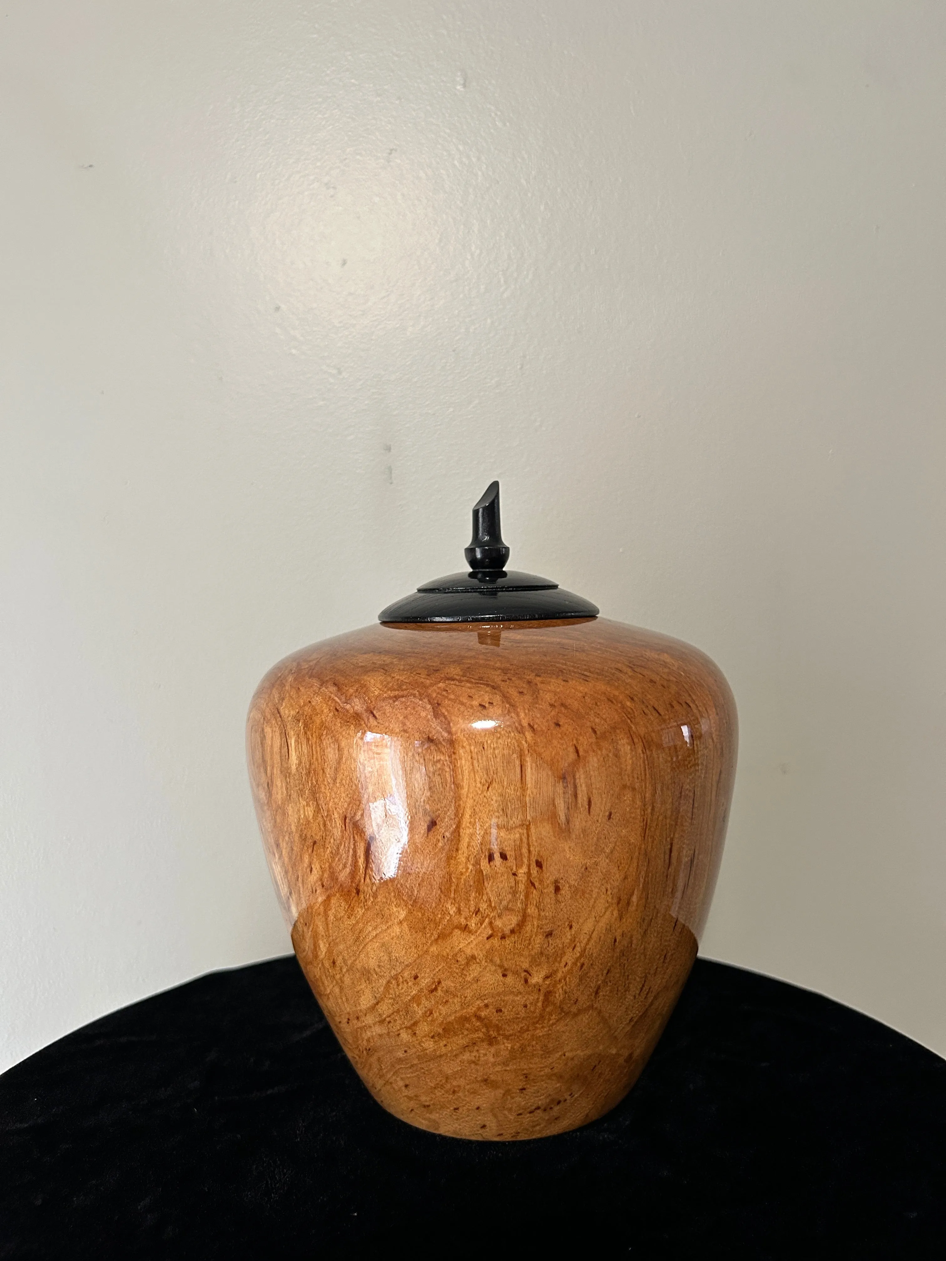 Hand-Turned Urn in Spalted Birch 'Divine' 2