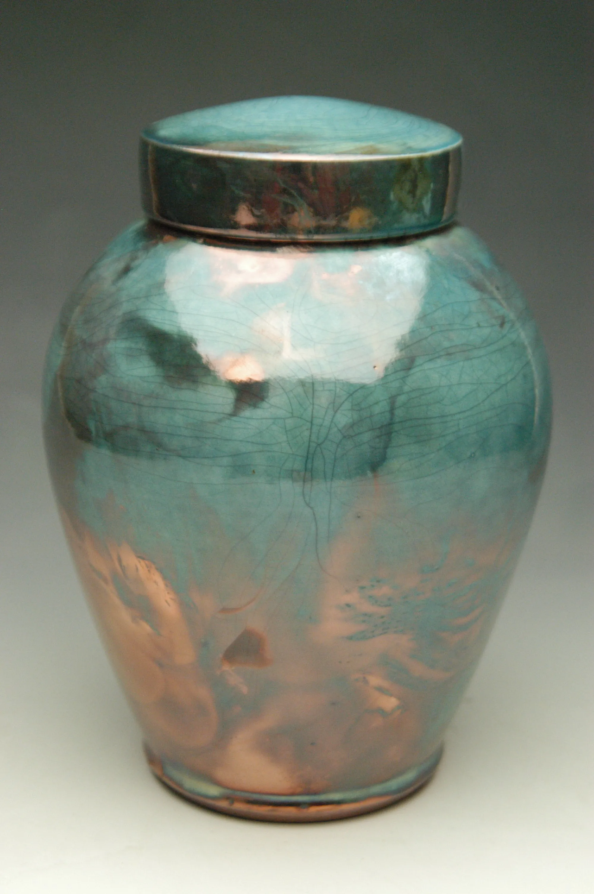 Handmade Celestial Raku Ceramic Cremation Urn