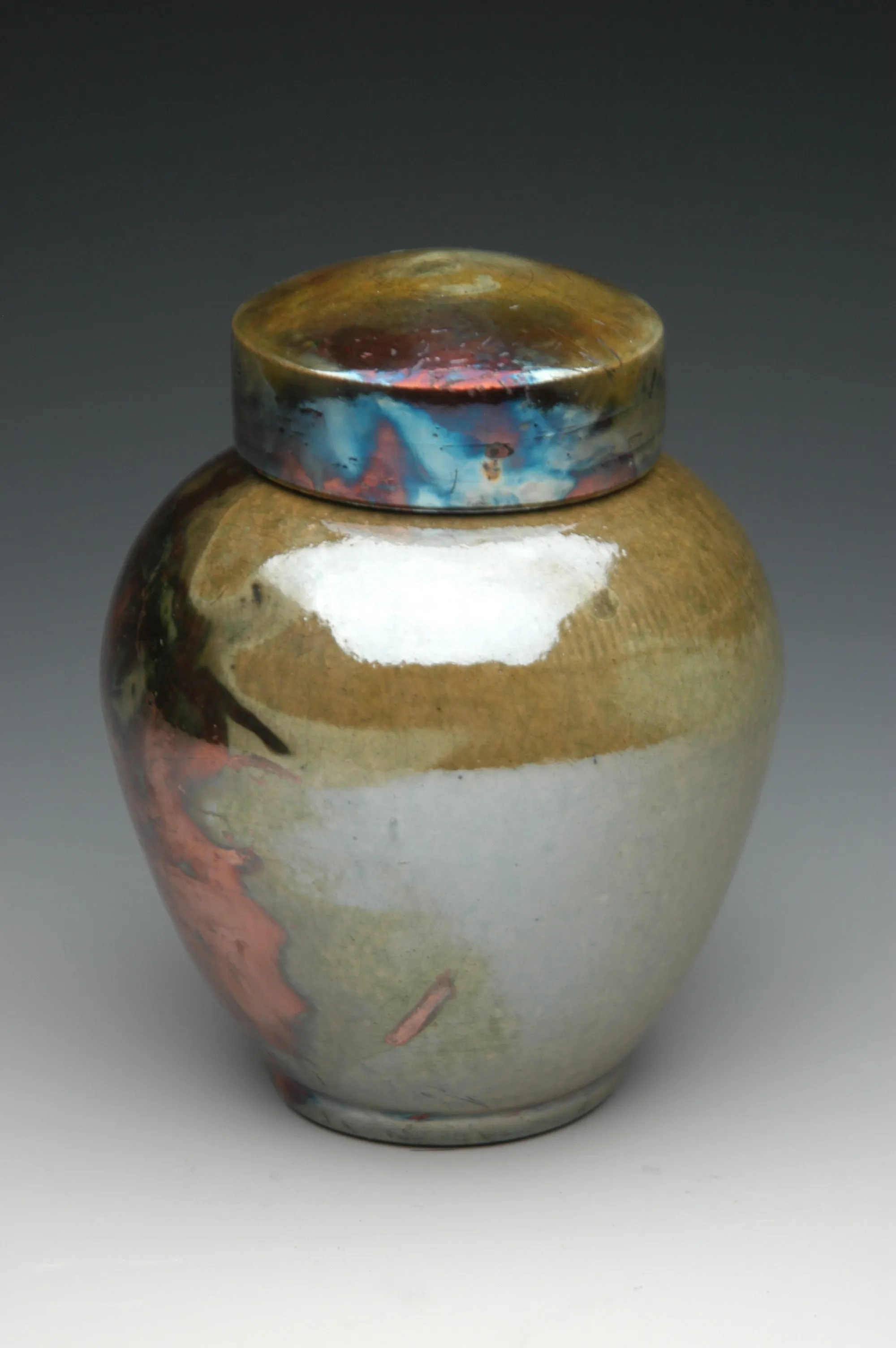 Handmade Celestial Raku Ceramic Cremation Urn
