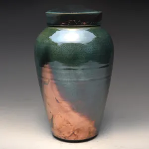 Handmade Imperial Raku Ceramic Cremation Urn