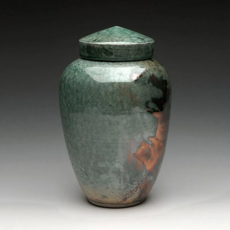 Handmade Imperial Raku Ceramic Cremation Urn