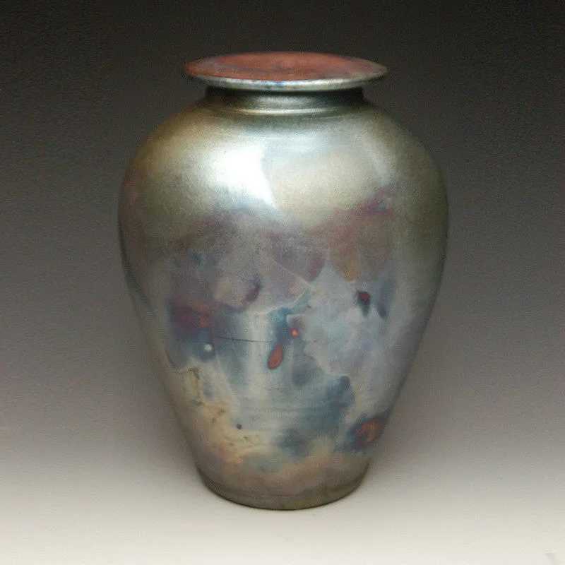 Handmade Simple Raku Ceramic Cremation Urn