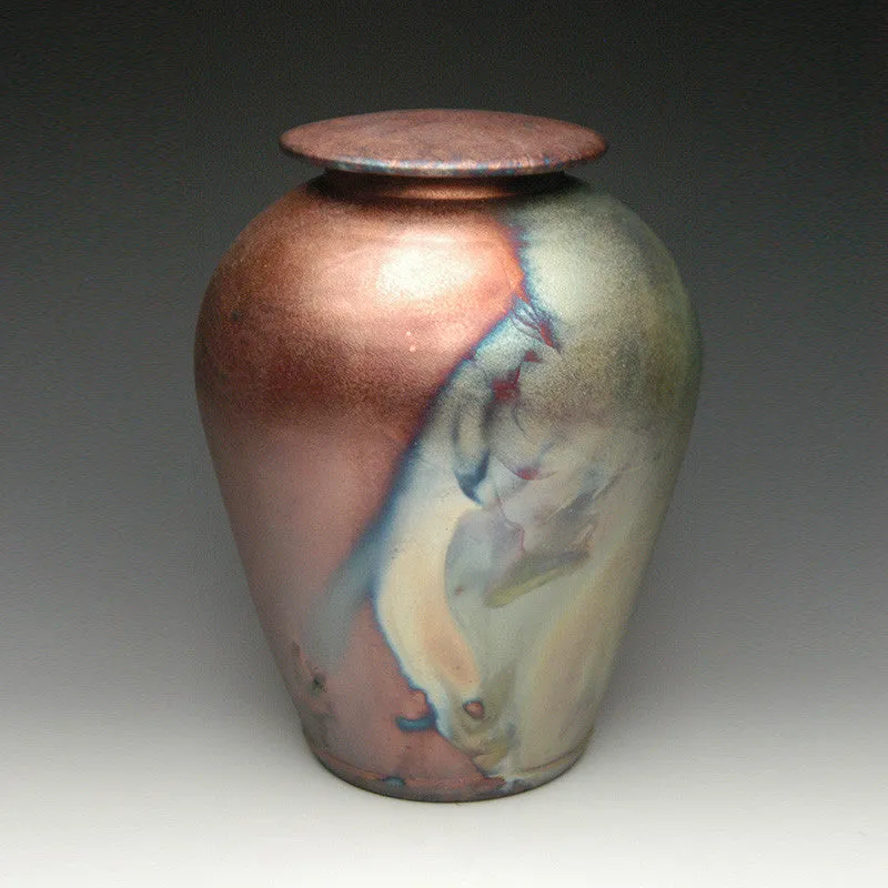 Handmade Simple Raku Ceramic Cremation Urn