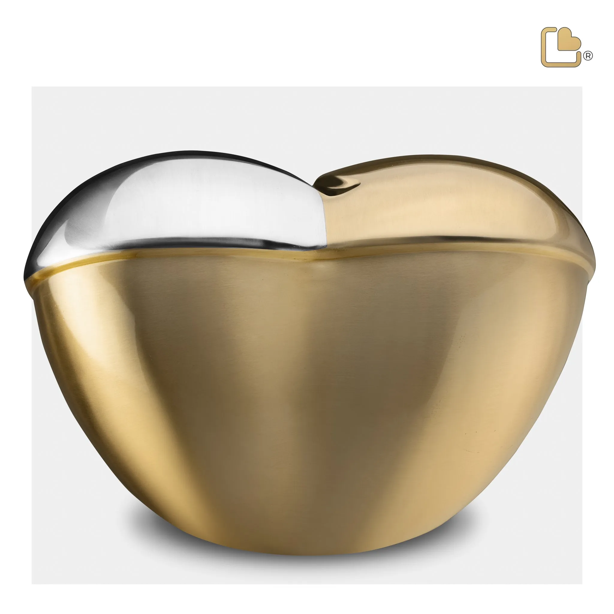 HeartFelt Standard Adult Urn Brushed Gold With Crystal