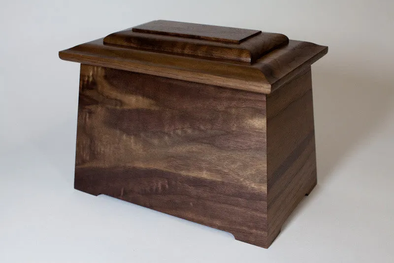 Hibiscus Flower Cremation Urn with Wood Inlay Art