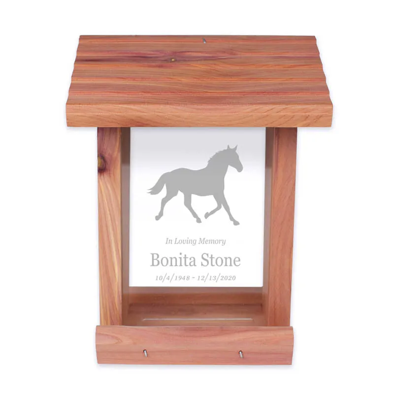 Horse Bird Feeder Memorial