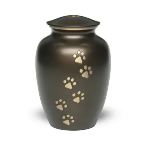 IMPERFECT SELECTION - LARGE Brass Pet Urn - "Paws to Heaven"