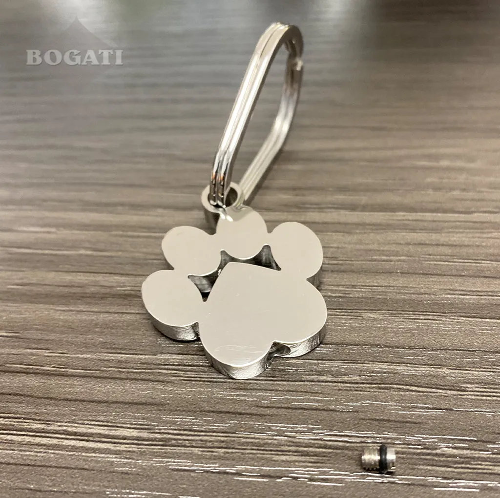 J-098- Large Paw Print Keychain - My Best Friend