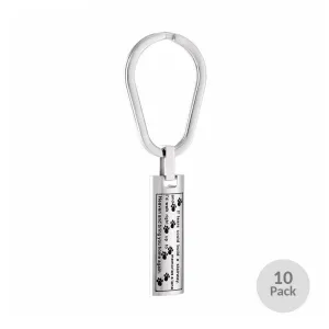 J-137 - Cylinder Bar with Poem - Keychain - Pack of 10