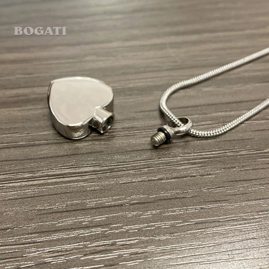 J-325 Paw Print Heart - "No longer by my side..."- Pendant with Chain  - Pack of 10