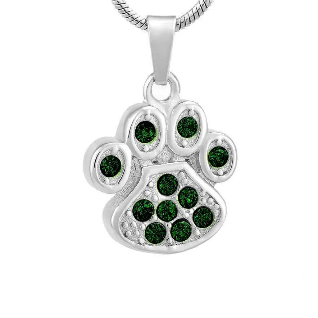 J-756 Paw with Rhinestones – Pendant with Chain