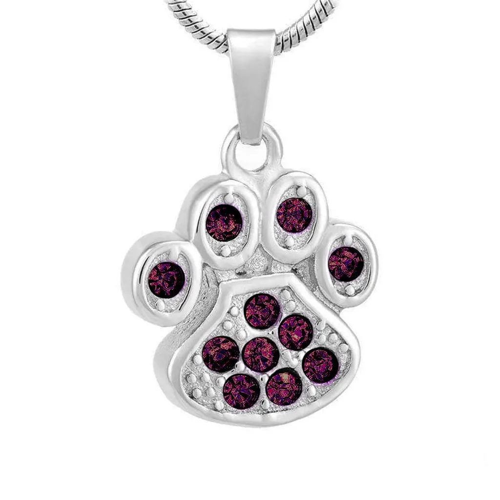 J-756 Paw with Rhinestones – Pendant with Chain