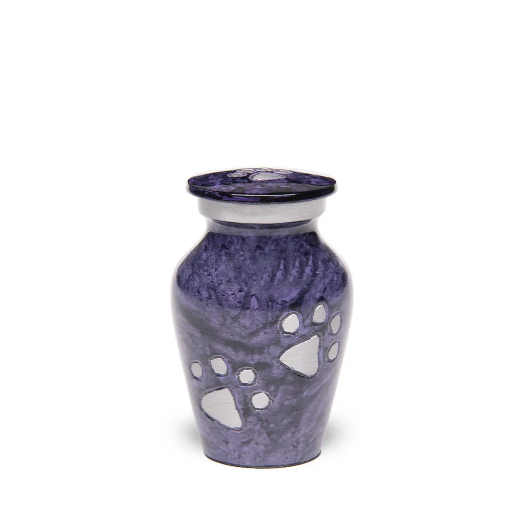 KEEPSAKE Alloy Pet Urn - 1658 "Paws to Heaven" - Marbled Stone Finish