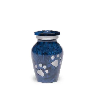 KEEPSAKE Alloy Pet Urn - 1658 "Paws to Heaven" - Marbled Stone Finish