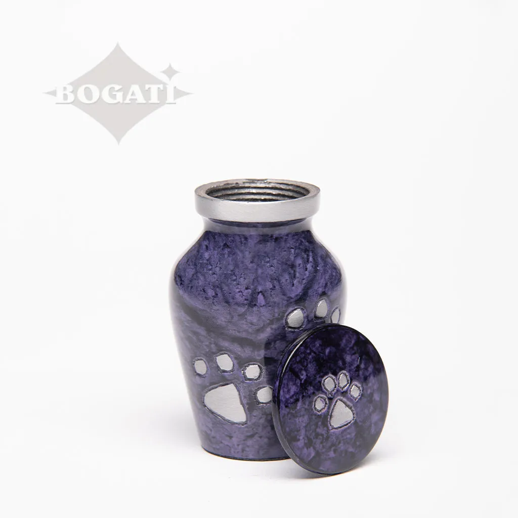 KEEPSAKE Alloy Pet Urn - 1658 "Paws to Heaven" - Marbled Stone Finish