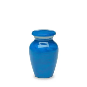 KEEPSAKE Alloy urn -Swirl Pattern 1995-BLUE