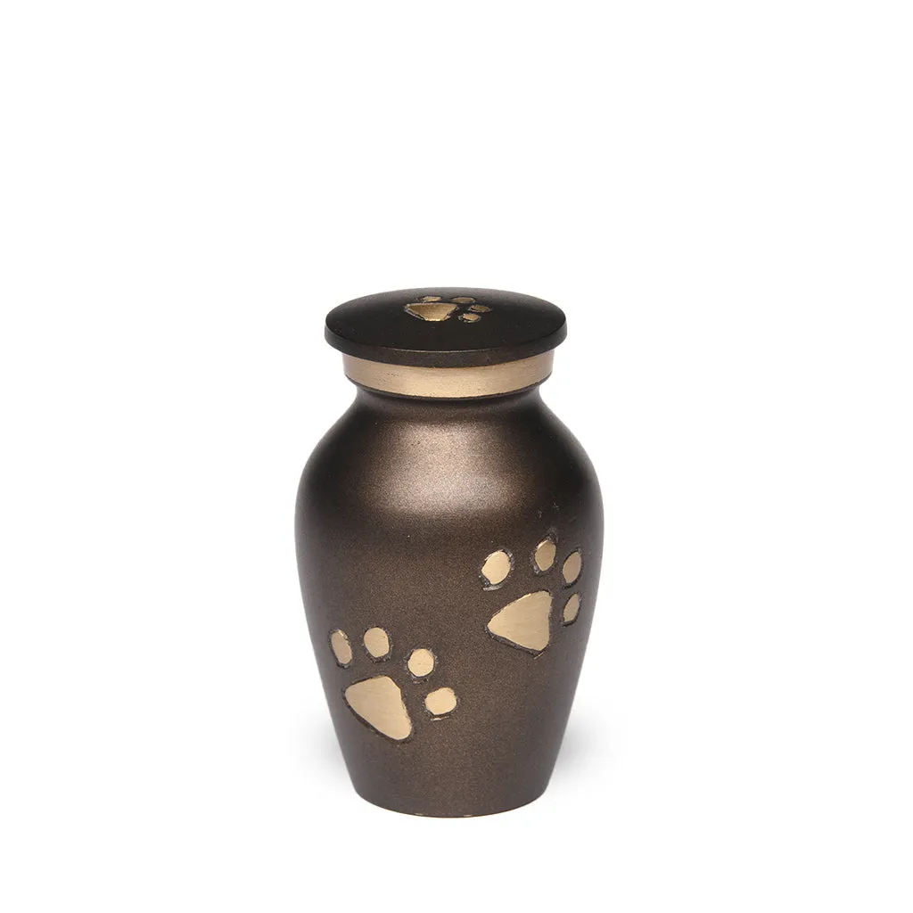 KEEPSAKE Brass Pet Urn - "Paws to Heaven"