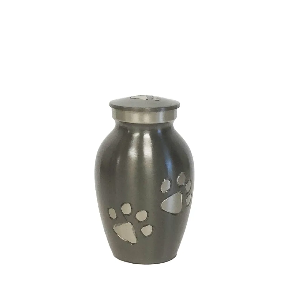 KEEPSAKE Brass Pet Urn - "Paws to Heaven"