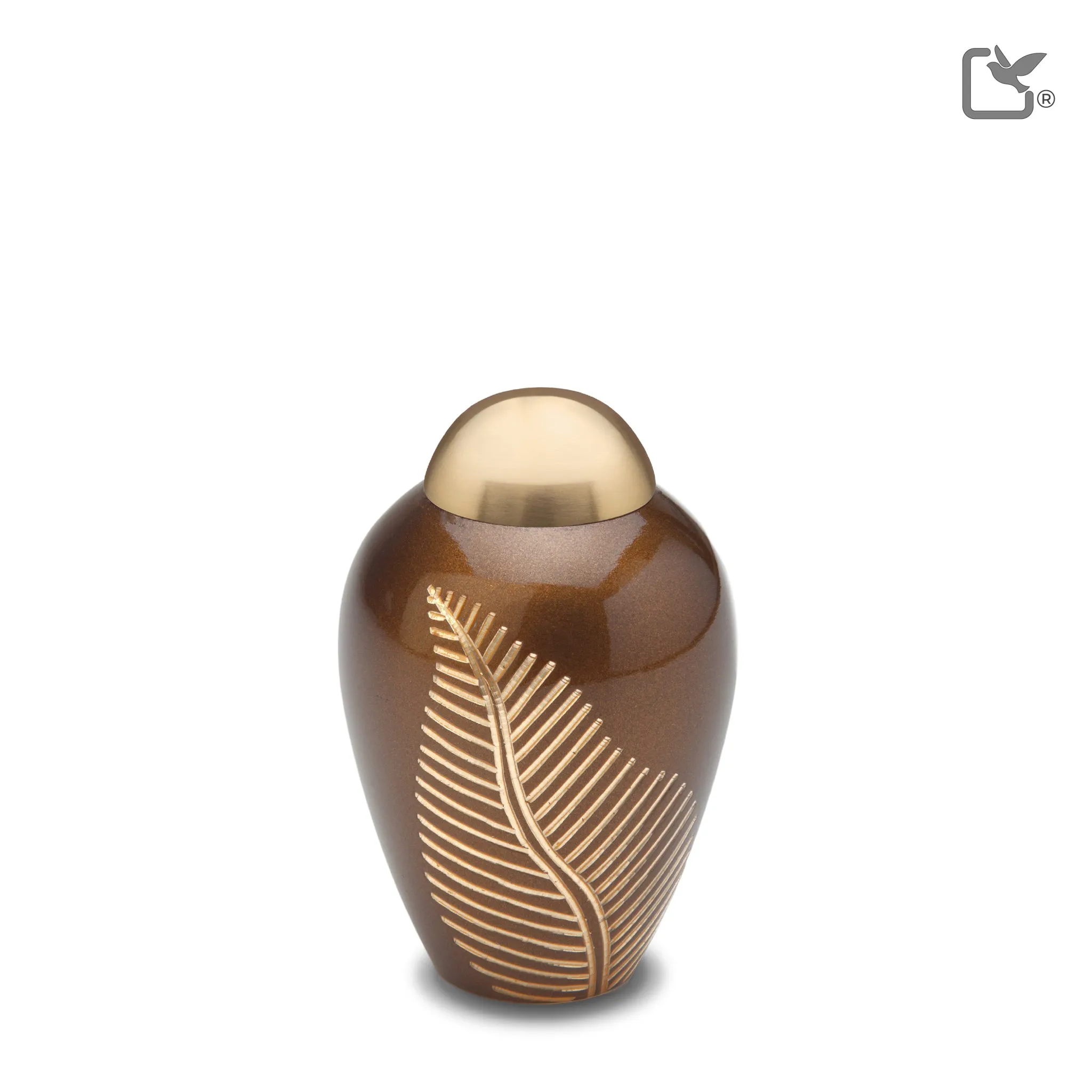 Keepsake Bronze Leaf Cremation Urn - COMFORT by LoveUrns