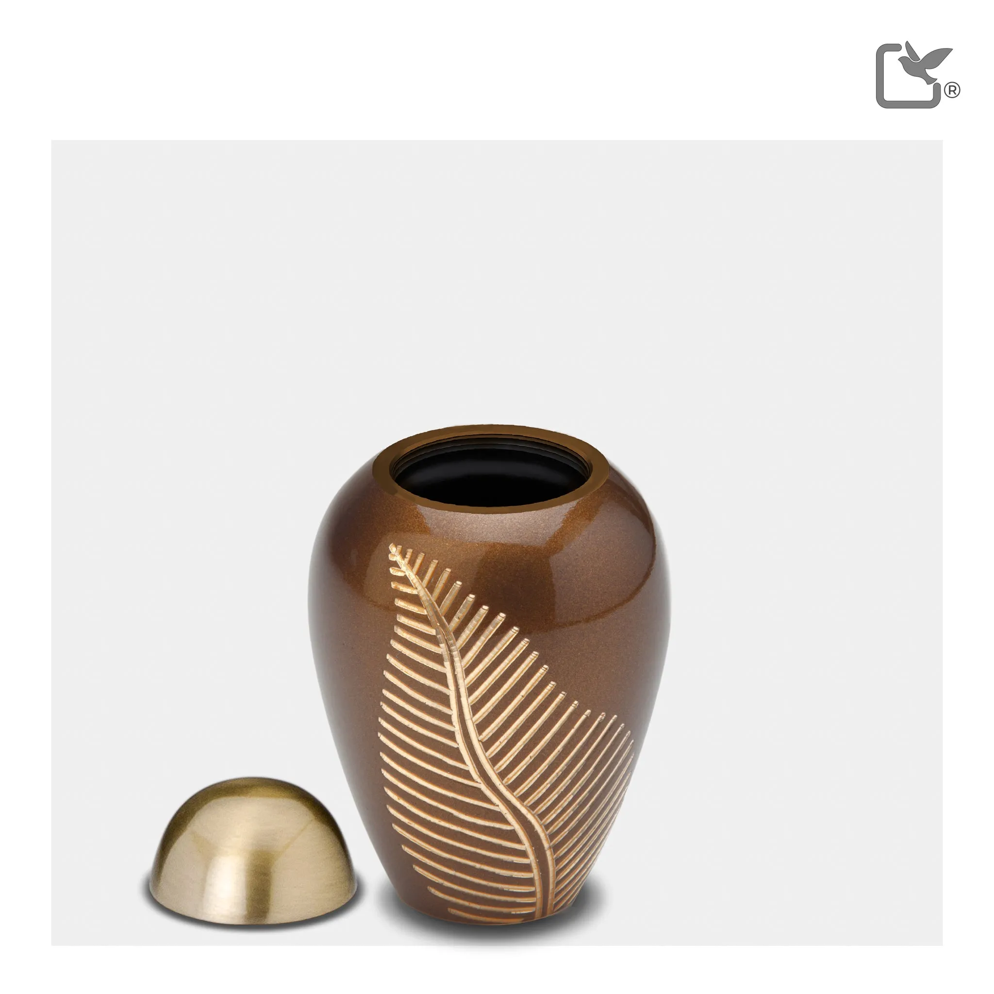 Keepsake Bronze Leaf Cremation Urn - COMFORT by LoveUrns