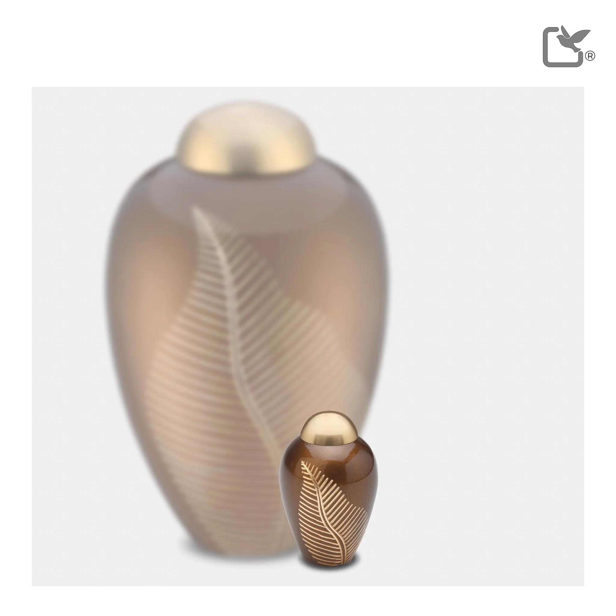 Keepsake Bronze Leaf Cremation Urn - COMFORT by LoveUrns