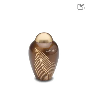 Keepsake Bronze Leaf Cremation Urn - COMFORT by LoveUrns