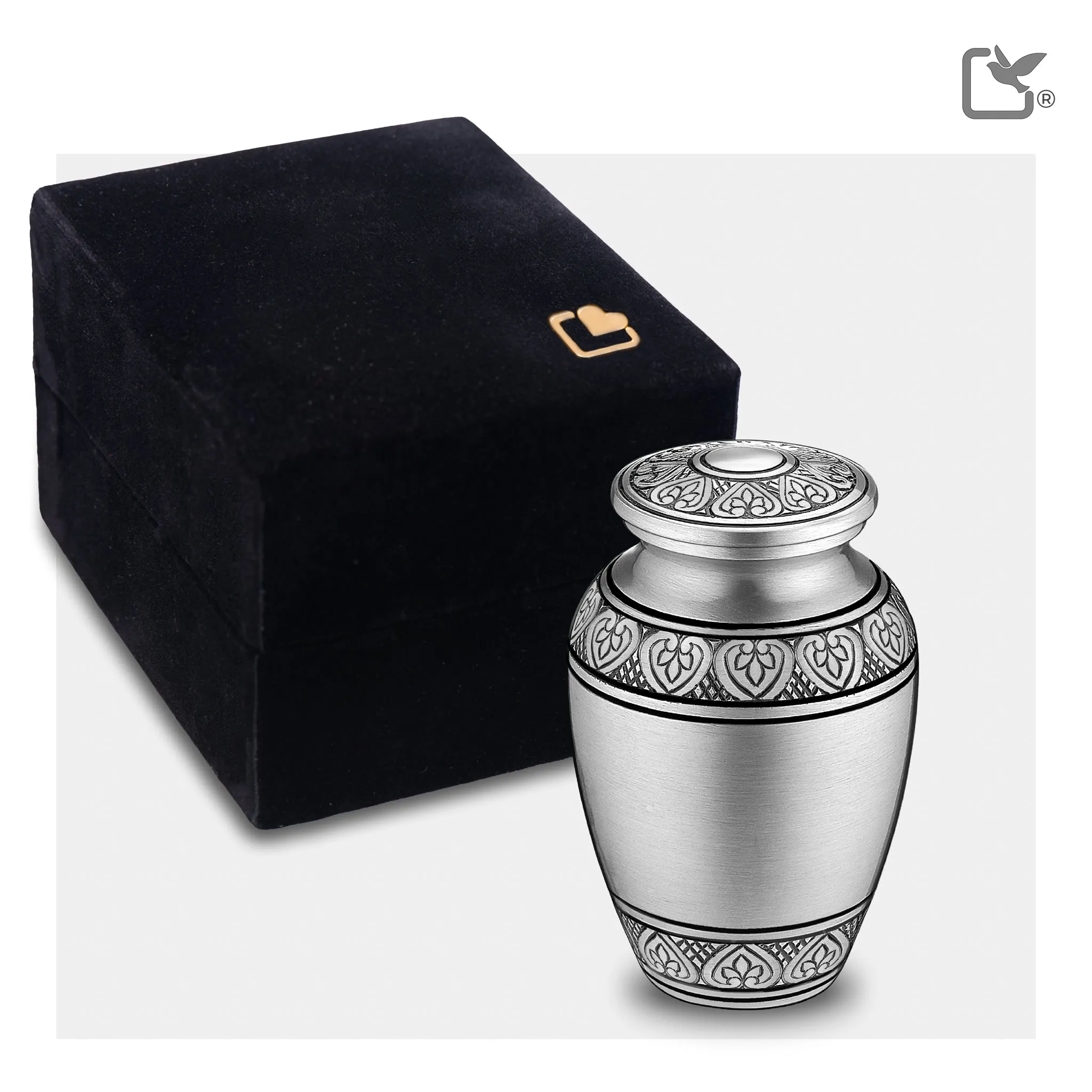 Keepsake Classic Pewter Cremation Urn - COMFORT by LoveUrns
