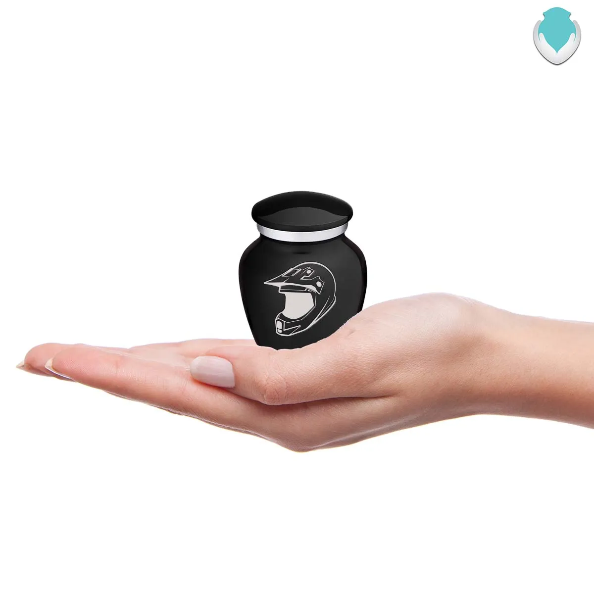 Keepsake Embrace Black Dirt Bike Cremation Urn