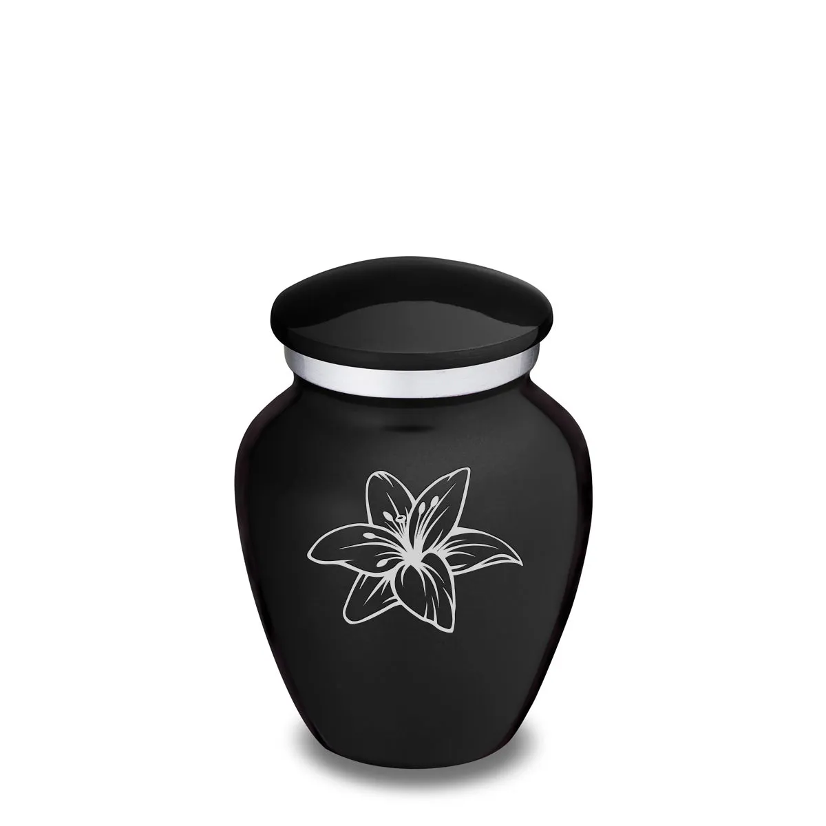 Keepsake Embrace Black Lily Cremation Urn