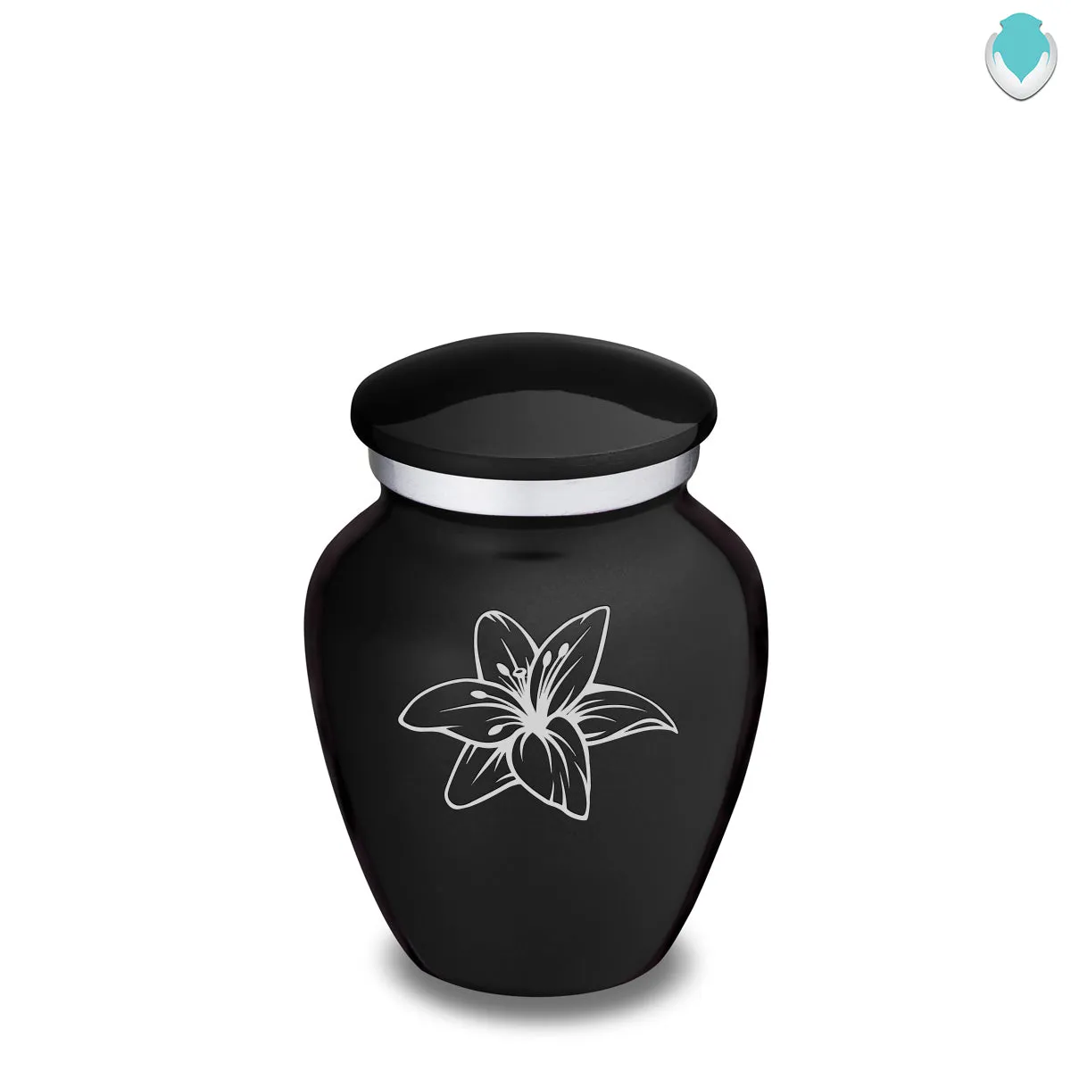 Keepsake Embrace Black Lily Cremation Urn