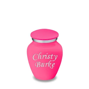 Keepsake Embrace Bright Pink Custom Engraved Cremation Urn