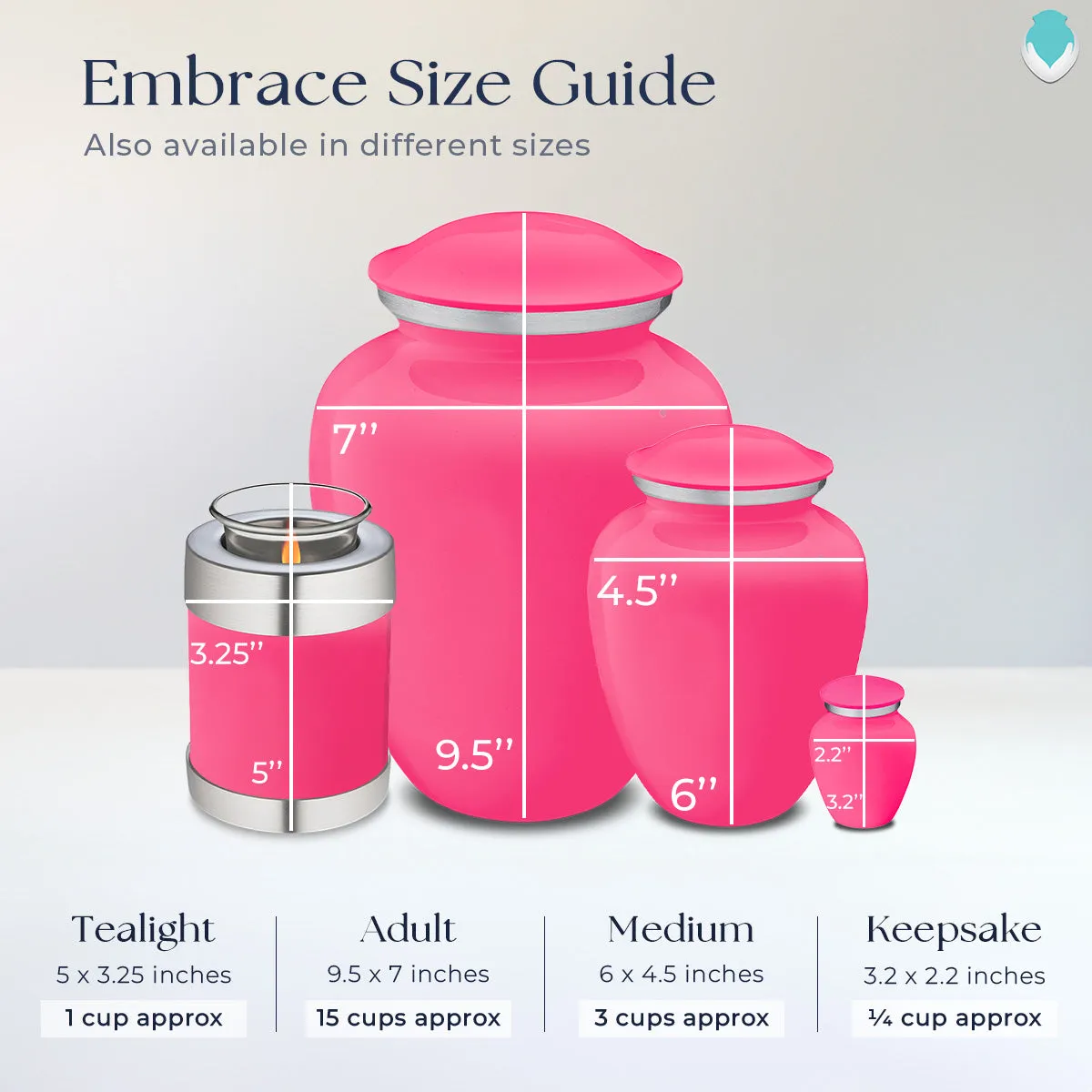 Keepsake Embrace Bright Pink Hummingbird Cremation Urn