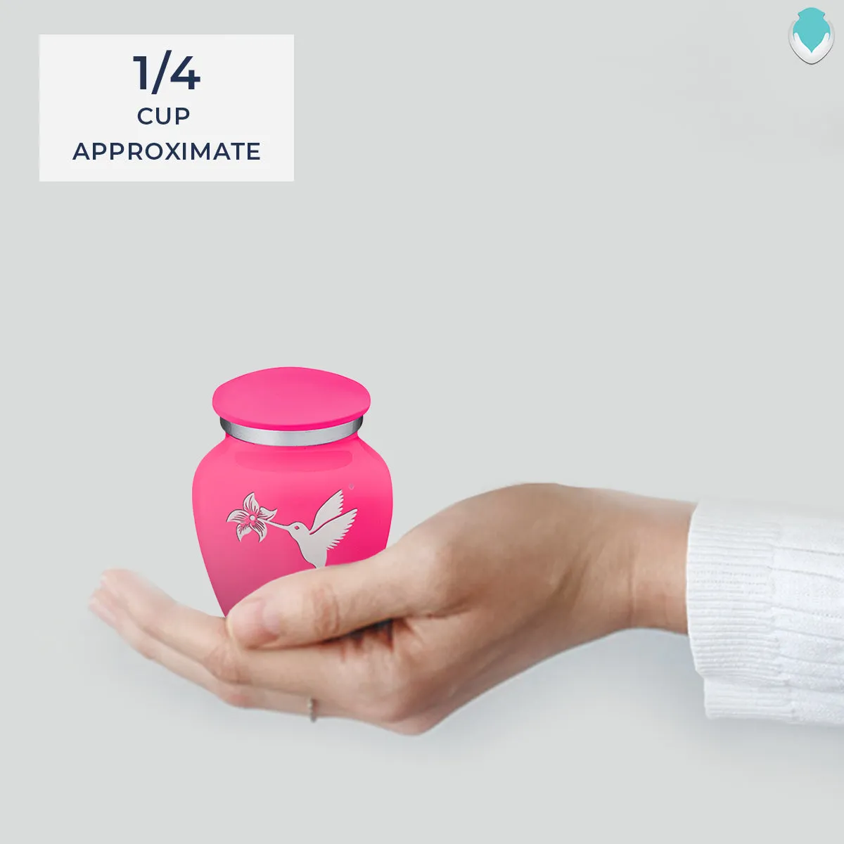 Keepsake Embrace Bright Pink Hummingbird Cremation Urn