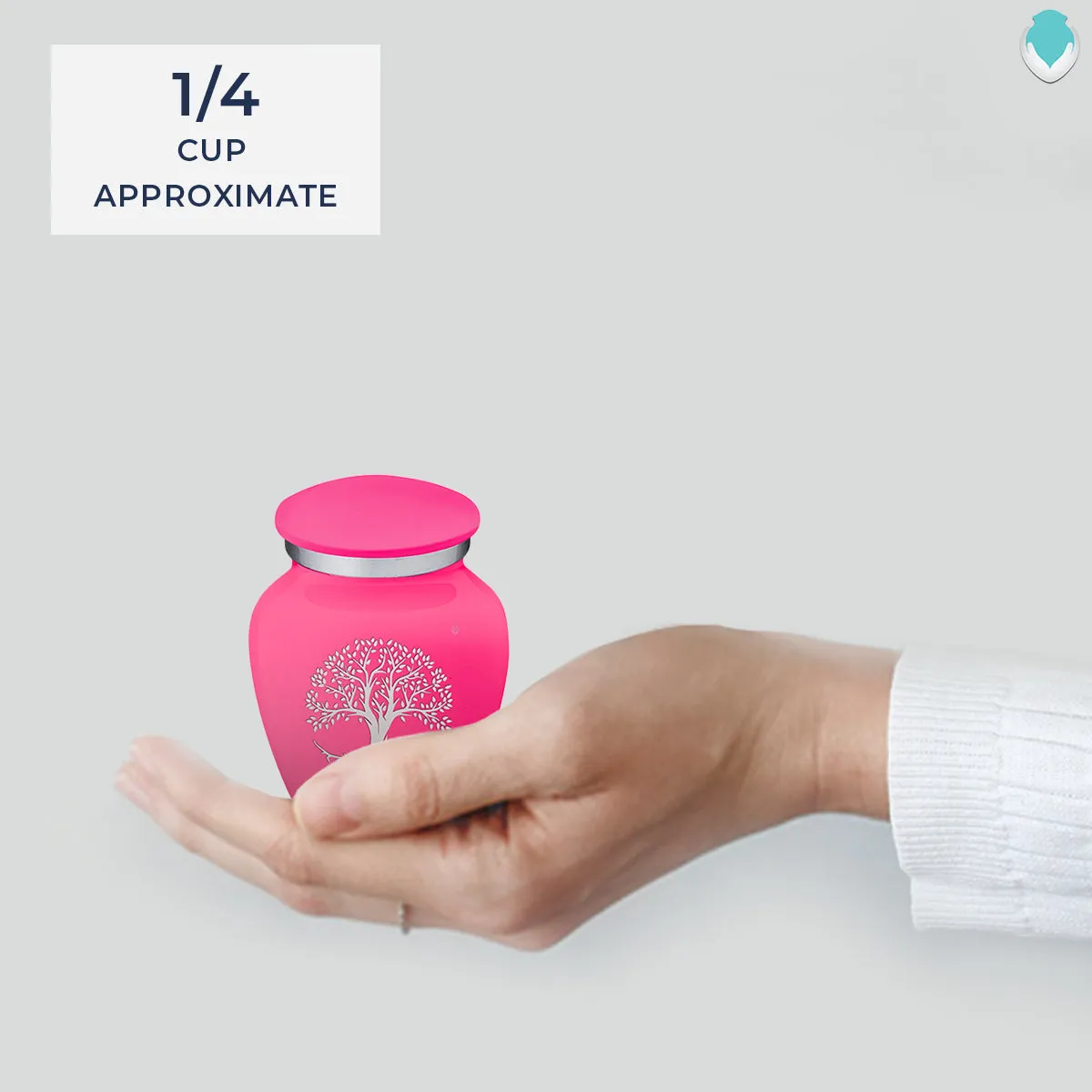 Keepsake Embrace Bright Pink Tree of Life Cremation Urn