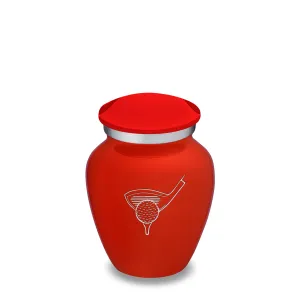Keepsake Embrace Bright Red Golfer Cremation Urn