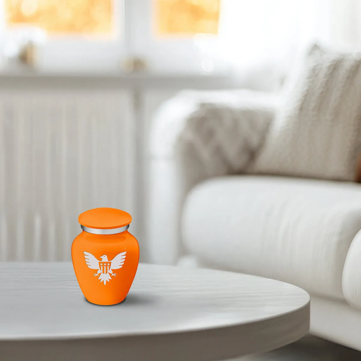 Keepsake Embrace Burnt Orange American Glory Cremation Urn