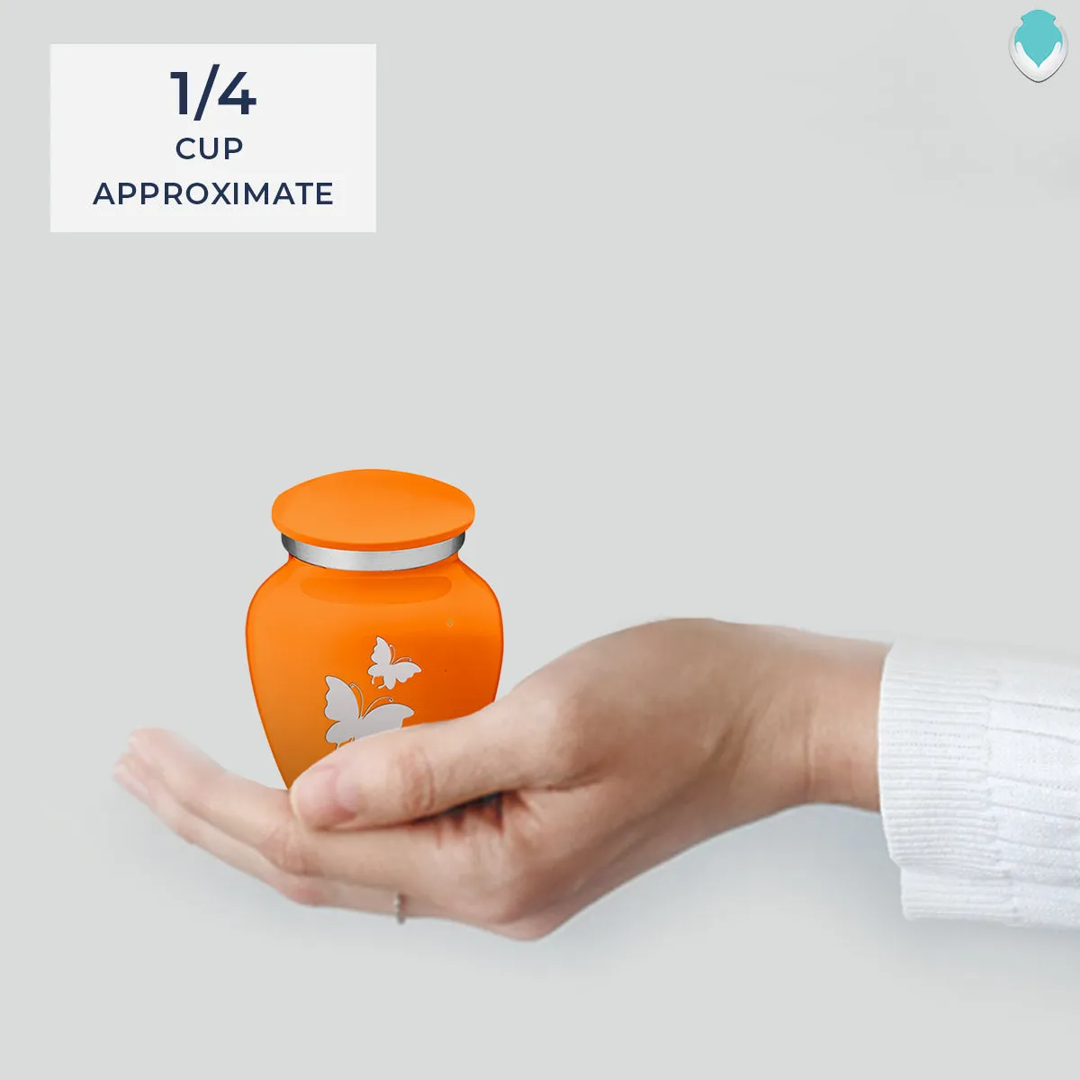 Keepsake Embrace Burnt Orange Butterflies Cremation Urn