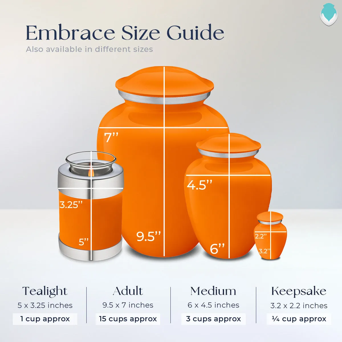 Keepsake Embrace Burnt Orange Butterflies Cremation Urn