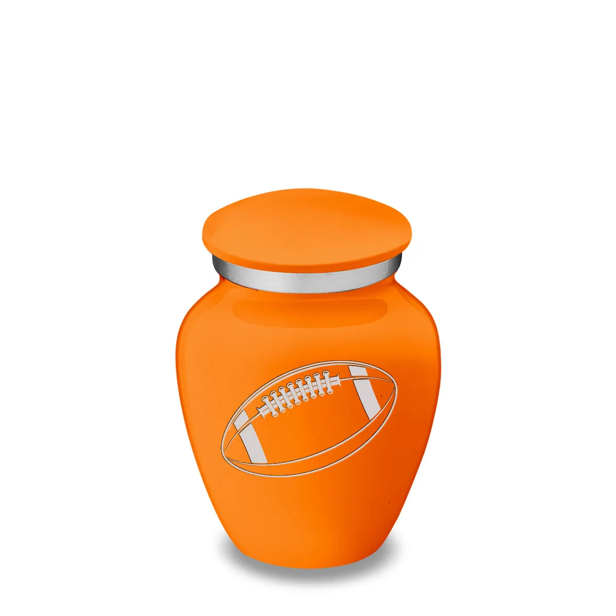 Keepsake Embrace Burnt Orange Football Cremation Urn
