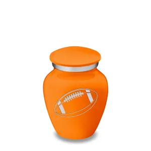 Keepsake Embrace Burnt Orange Football Cremation Urn