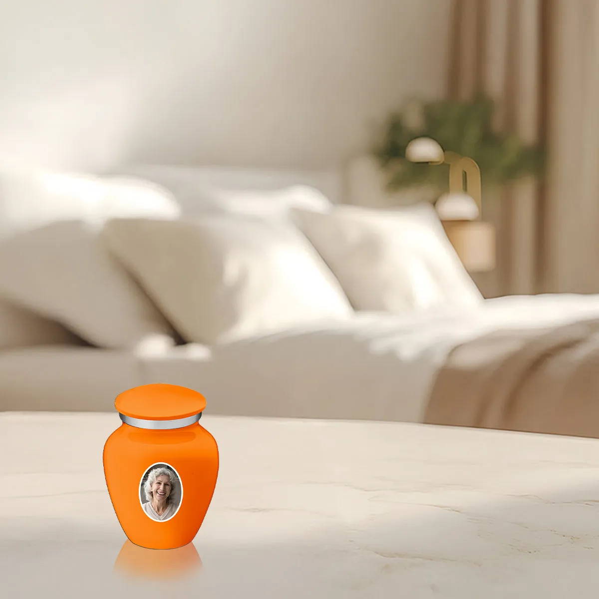 Keepsake Embrace Burnt Orange Portrait Cremation Urn