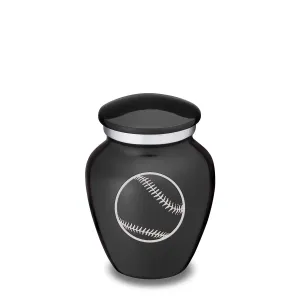 Keepsake Embrace Charcoal Baseball Cremation Urn