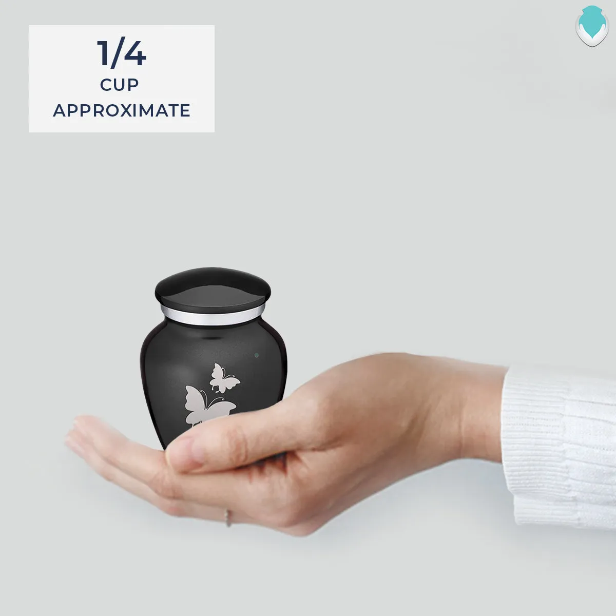 Keepsake Embrace Charcoal Butterflies Cremation Urn