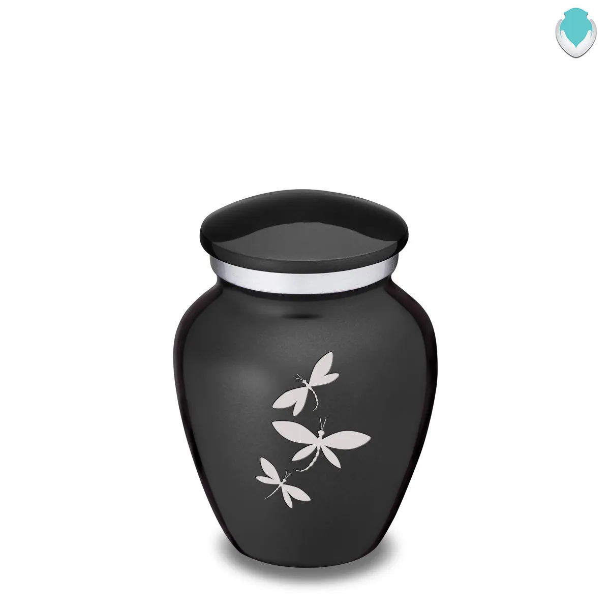 Keepsake Embrace Charcoal Dragonflies Cremation Urn