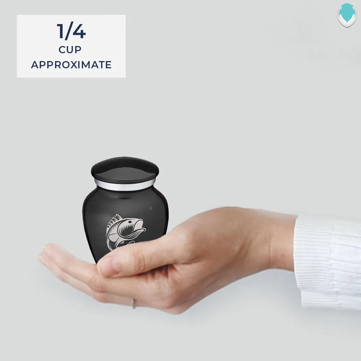 Keepsake Embrace Charcoal Fish Cremation Urn