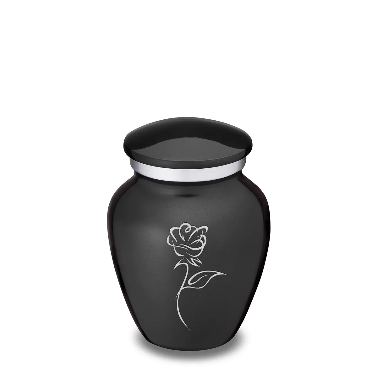 Keepsake Embrace Charcoal Rose Cremation Urn