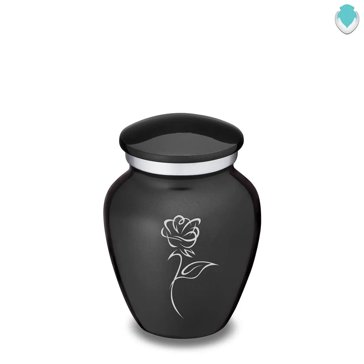 Keepsake Embrace Charcoal Rose Cremation Urn