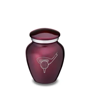 Keepsake Embrace Cherry Purple Golfer Cremation Urn