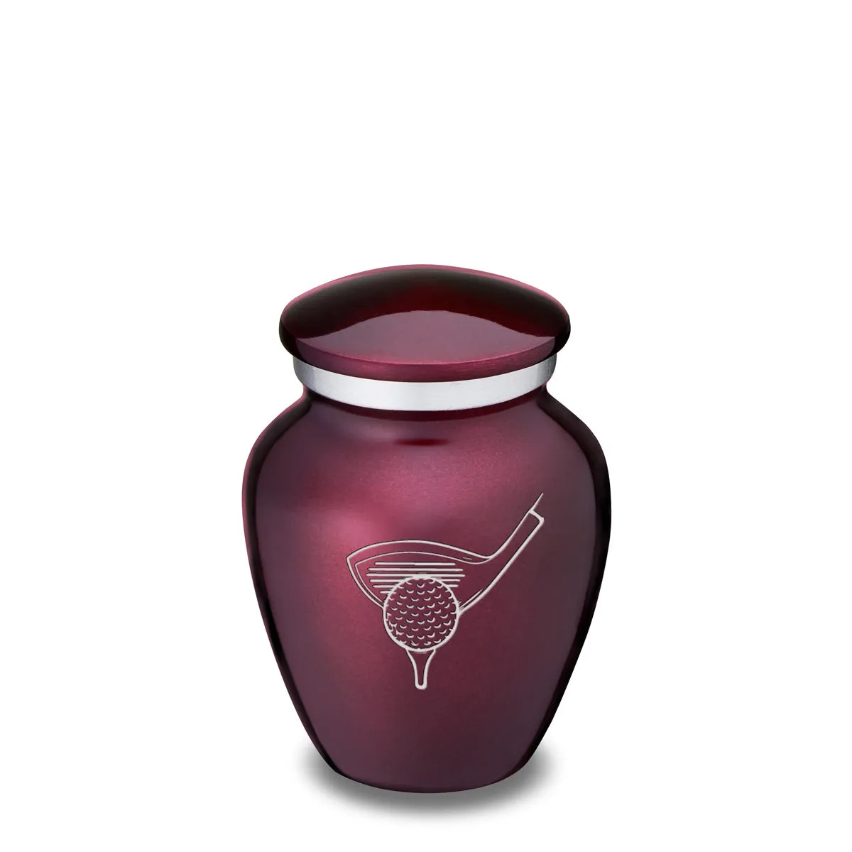 Keepsake Embrace Cherry Purple Golfer Cremation Urn
