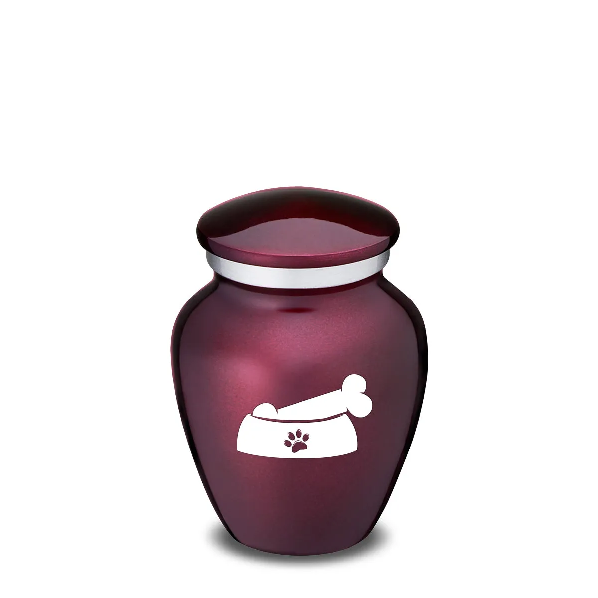 Keepsake  Embrace Cherry Purple Pet Dog Bone Cremation Urn